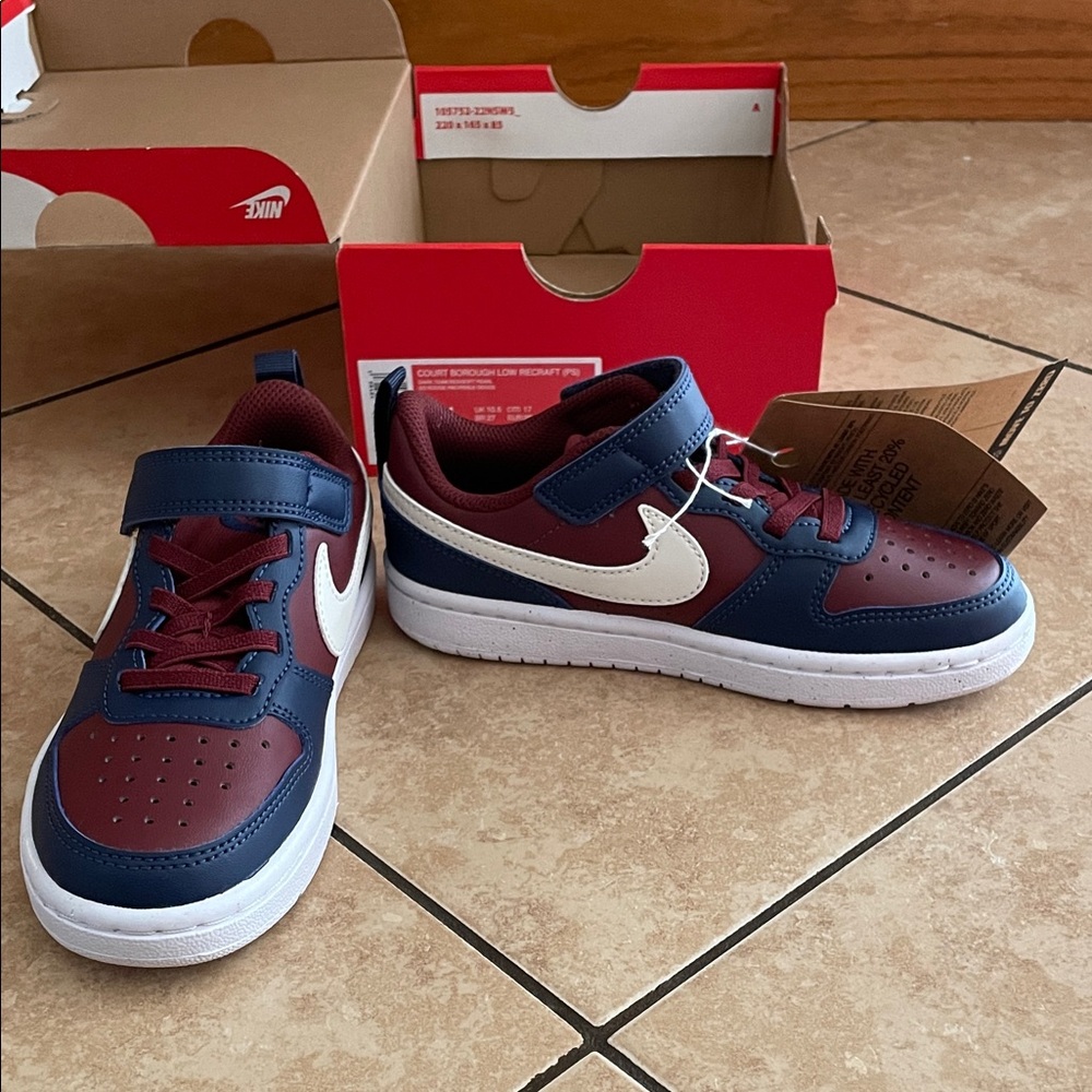 Nike Kids size 11 Court Borough Low Recraft
